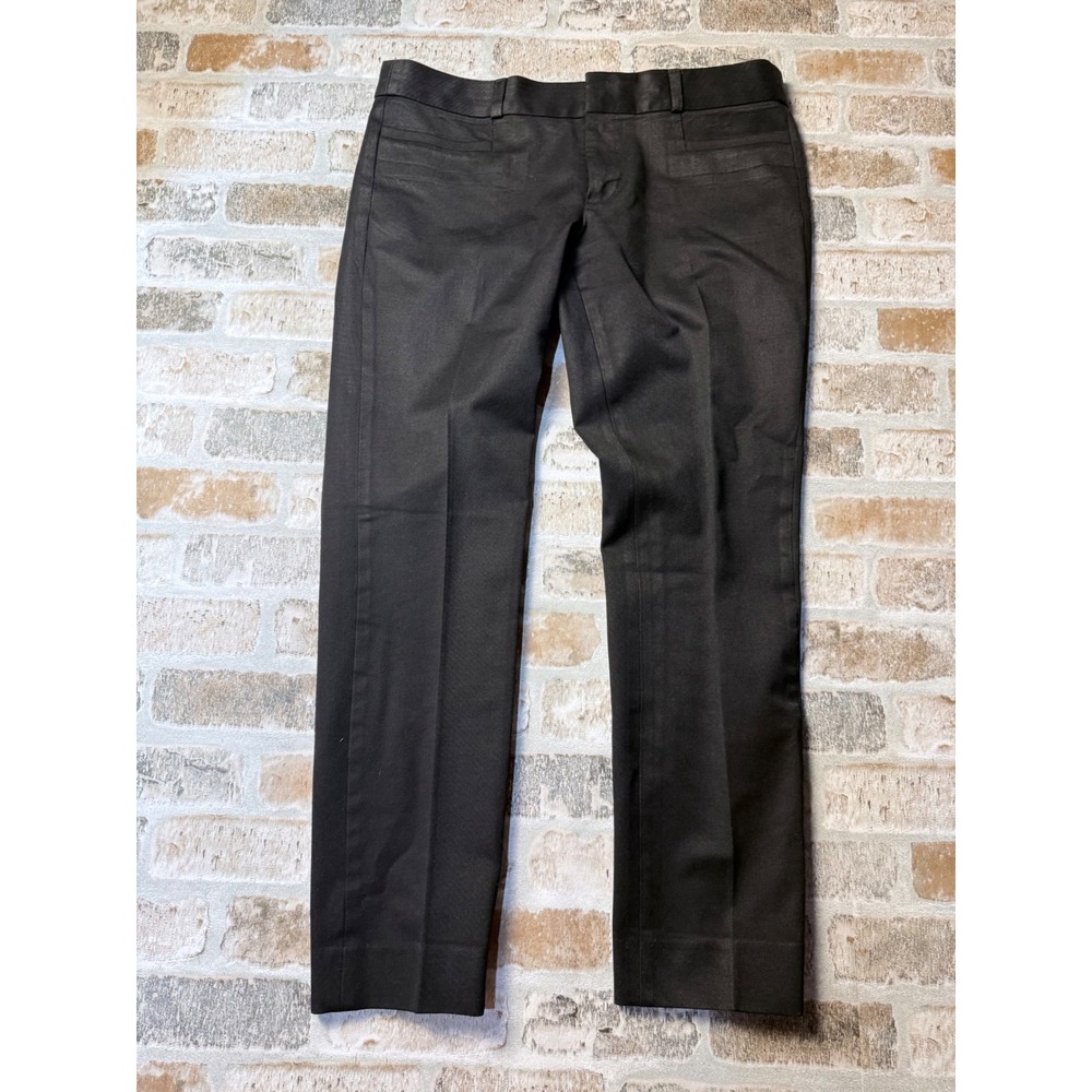 Banana Republic Sloan Black Dress Pants Womens 4P Petite Slim Ankle Trousers